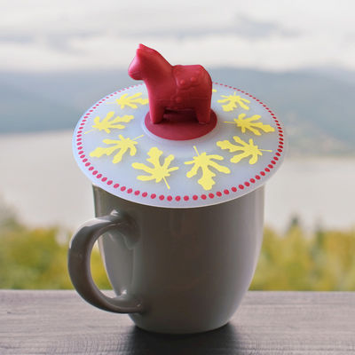 สามารถปรับแต่งได้ น่ารัก การ์ตูน ถ้วยกาแฟ ซิลิโคน กล่อง กล่องถ้วยกันฝุ่น สามารถใช้ได้อีกครั้ง
