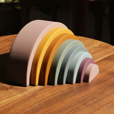 การศึกษาสําหรับเด็กใหม่ สีซิลิโคน สีรุ้งกลม สีเมฆทรงโค้ง สีสัน สีสัน สีซิลิโคน ของเล่นเด็ก