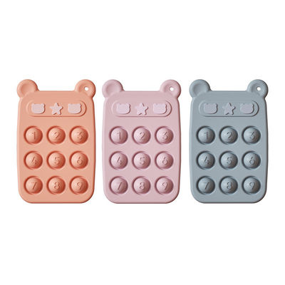 เครื่องบดฟันเด็กทรงหมี สีซิลิโคนทนความร้อน ของเล่นการบดฟัน